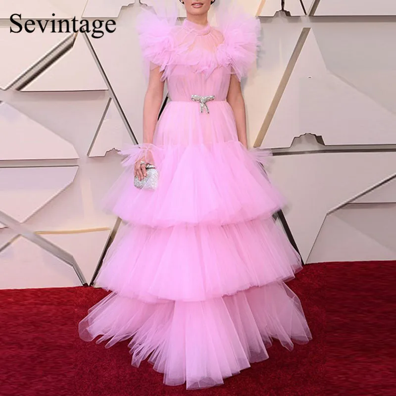 Sevintage High Neck Tulle Prom Dresses Tiered Evening Dress 2021 Dubai Women Formal Gowns Plus Size Party Dress Custom Made
Sevintage High Neck Tulle Prom Dresses Tiered Evening Dress 2021 Dubai Women Formal Gowns Plus Size Party Dress Custom Made