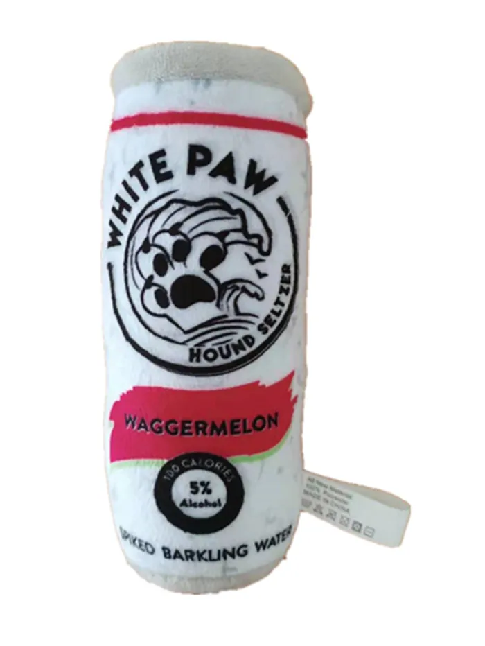 white paw dog toy
