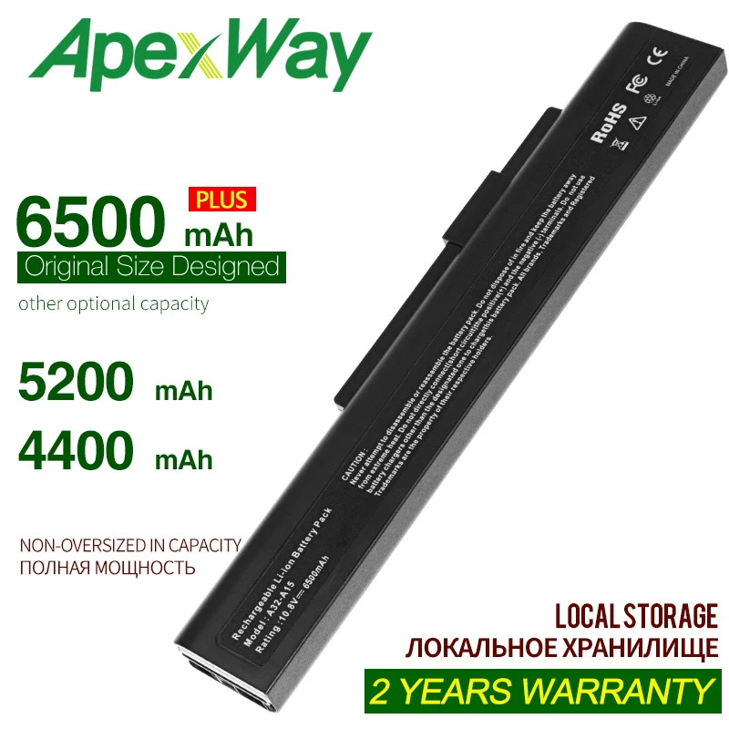 Фото ApexWay Новая аккумуляторная батарея для ноутбука Φ 40036064 msi A6400 CX640 (A32 - купить