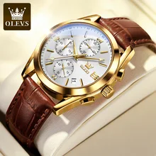 OLEVS New Fashion Mens Watches Top Brand Luxury Quartz Watch Premium Leather Waterproof Sport Chronograph Watches For Men 
OLEVS New Fashion Mens Watches Top Brand Luxury Quartz Watch Premium Leather Waterproof Sport Chronograph Watches For Men