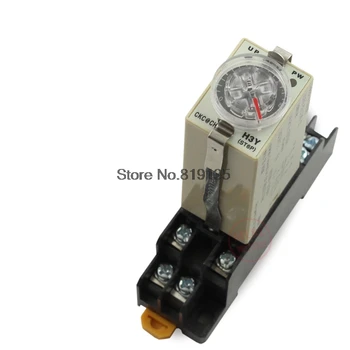 1PCS Rotary Knob DPDT 1S/5S/10S/30S/60S/3M/5M/10M/30M Timer Timing Time Relay AC 220V H3Y-2 With Base Socket
1PCS Rotary Knob DPDT 1S/5S/10S/30S/60S/3M/5M/10M/30M Timer Timing Time Relay AC 220V H3Y-2 With Base Socket