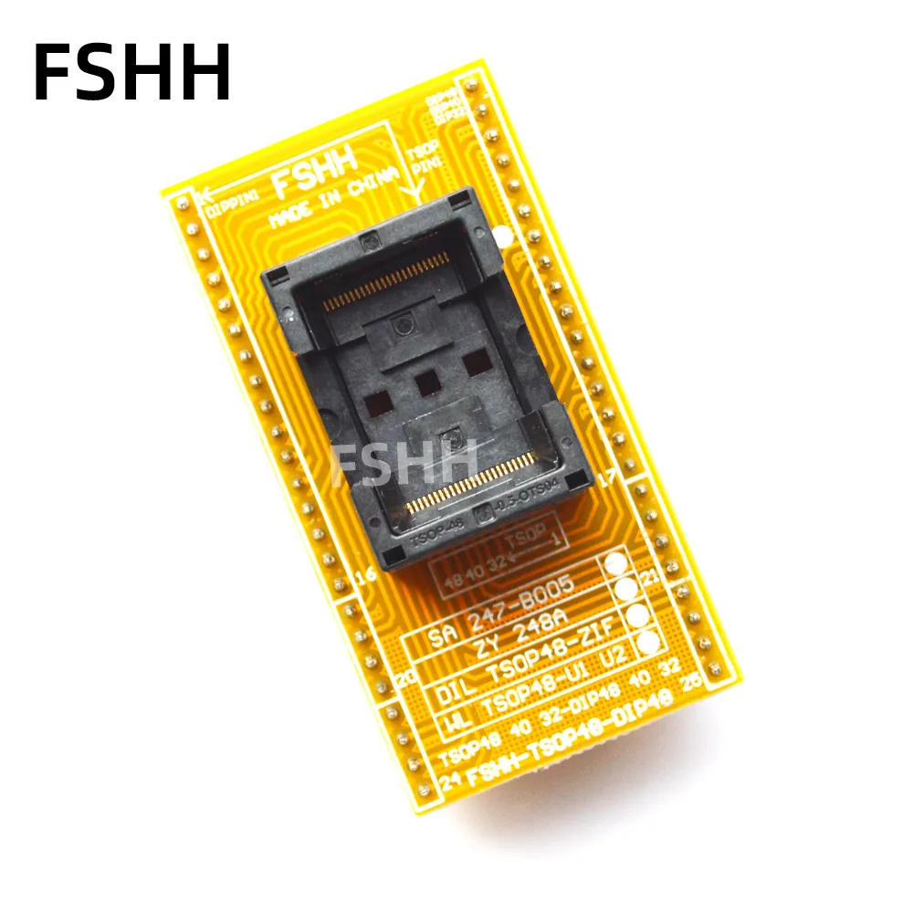 SA247-B005 TSOP48-DIP48 (IC354) adapter double-layer circuit boards of high-quality gold-plated contacts
SA247-B005 TSOP48-DIP48 (IC354) adapter double-layer circuit boards of high-quality gold-plated contacts