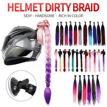 Punk Style Motorcycle Gradient Ramp Helmet Braids Twist Braid Horn Motocross Motorbike Full Face Off Road Moto Decoration
Punk Style Motorcycle Gradient Ramp Helmet Braids Twist Braid Horn Motocross Motorbike Full Face Off Road Moto Decoration