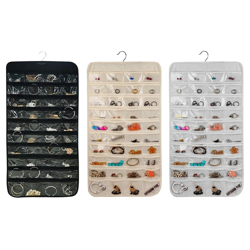 80 Grids Jewellery Hanging Bags Double-sided Small Items Household Storage Bag Foldable for Wardrobe Dressing Room New x
80 Grids Jewellery Hanging Bags Double-sided Small Items Household Storage Bag Foldable for Wardrobe Dressing Room New x