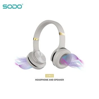 SODO Bluetooth headphone &speaker 2 in 1 Support NFC Bass sound Normal sound high definition sound Three sound effects freely
SODO Bluetooth headphone &speaker 2 in 1 Support NFC Bass sound Normal sound high definition sound Three sound effects freely