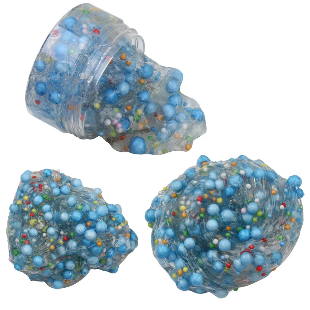 Beautiful Foam ball Cloud Slime Antistress Gadgets Stress Relief Kids Clay Toys Unzip Anti-stress Gift cute slime charms #B