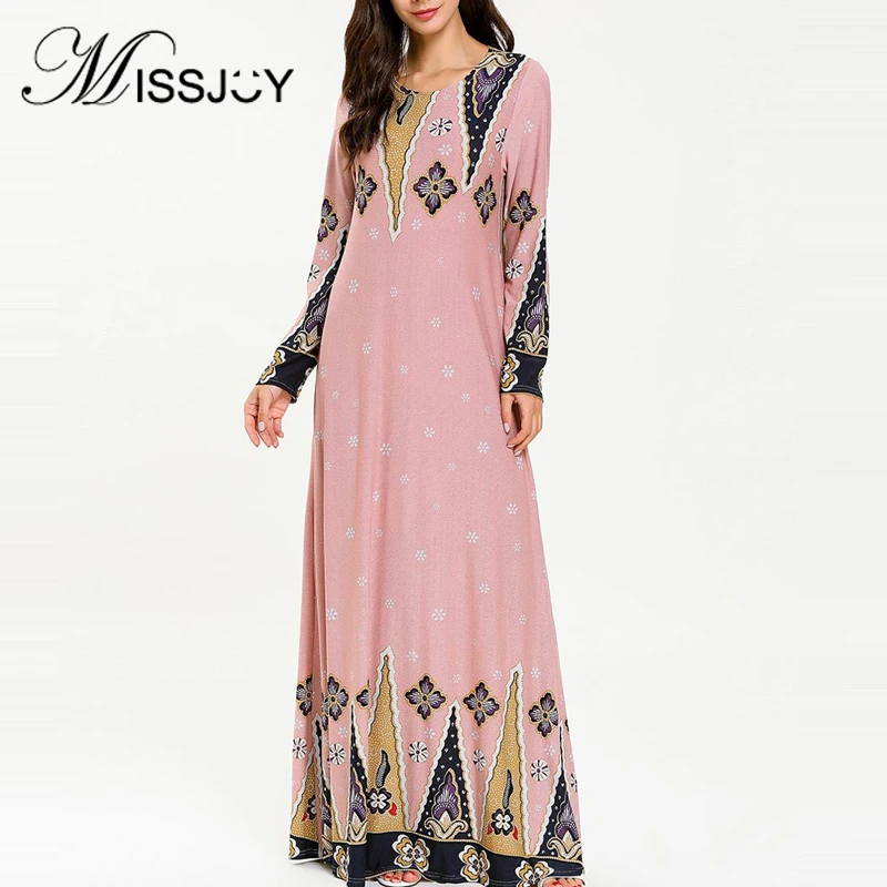 2019 Printed New Muslim Dresses Women Abaya Casual Middle Eastern Robe Female O-Neck Elegant Long Sleeves Loose M-4XL
2019 Printed New Muslim Dresses Women Abaya Casual Middle Eastern Robe Female O-Neck Elegant Long Sleeves Loose M-4XL
