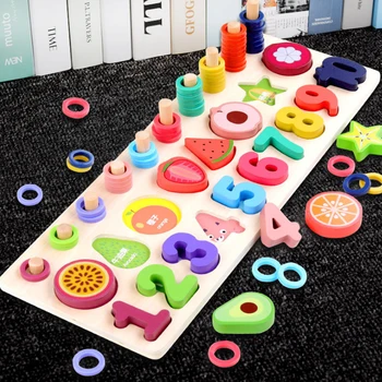 Kid Wooden Math Toys Montessori Materials Learning To Count Numbers Matching Digital Shape Match Early Education Teaching Aids
Kid Wooden Math Toys Montessori Materials Learning To Count Numbers Matching Digital Shape Match Early Education Teaching Aids