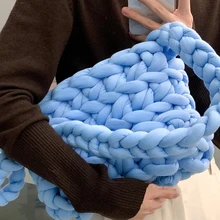 Fashion Thick Rope Knitting Women Shoulder Bag Brands Designer Wool Woven Crossbody Bags for Women 2021 Large Capacity Tote New
Fashion Thick Rope Knitting Women Shoulder Bag Brands Designer Wool Woven Crossbody Bags for Women 2021 Large Capacity Tote New