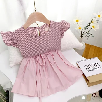 2Piece Summer Little Girls Plaid Outfits Holiday Short Sleeve T-Shirt And Casual Shorts
2Piece Summer Little Girls Plaid Outfits Holiday Short Sleeve T-Shirt And Casual Shorts