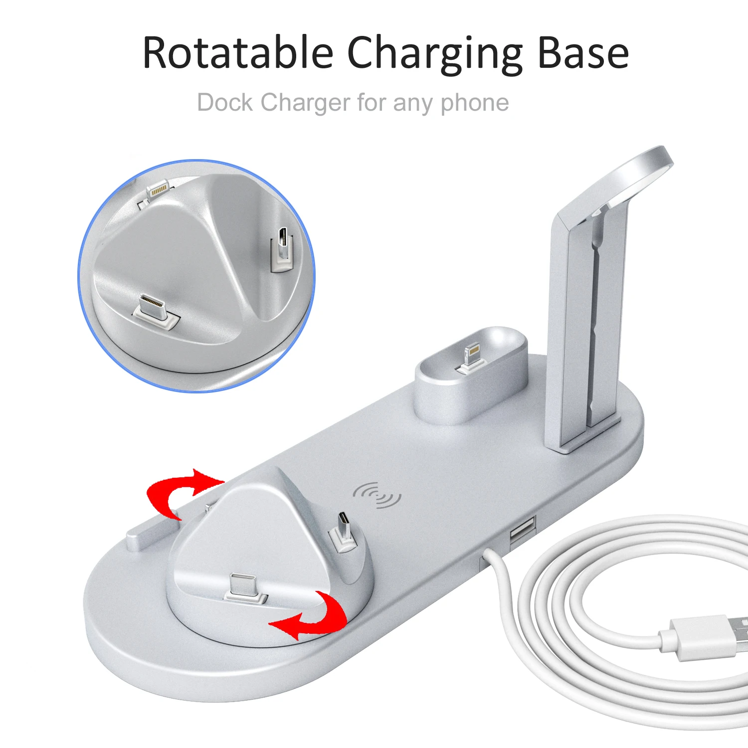 4 in 1 Upgrade Bluetooth Headset Charger Wireless Phone Charging Base Watch Charging Multi-function Wireless Charging Bracket
4 in 1 Upgrade Bluetooth Headset Charger Wireless Phone Charging Base Watch Charging Multi-function Wireless Charging Bracket