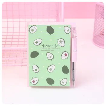 

Avocado To Do List Patter Mini Portable Notebook Loose Leaf Memo Pad Stationery Decoration Paper 1book 1pen Ramdonly