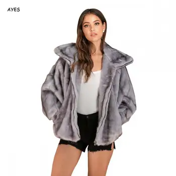 Winter Warm Fluffy Faux Fur Coats Jackets Women Plain Dyed Gray Furry Fur Cropped Jacket Turn Down Collar Open Front Overcoat 
Winter Warm Fluffy Faux Fur Coats Jackets Women Plain Dyed Gray Furry Fur Cropped Jacket Turn Down Collar Open Front Overcoat