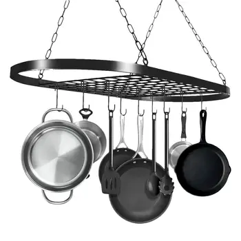 Kitchen Pot Rack Hanging Wrought Iron Kitchen Racks Multifunctional Wall-mounted Pot Rack Seasoning Kitchen Storage Tools
Kitchen Pot Rack Hanging Wrought Iron Kitchen Racks Multifunctional Wall-mounted Pot Rack Seasoning Kitchen Storage Tools