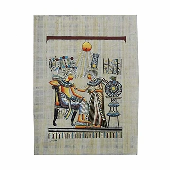 Tut ANK Amón y su Mujer sobre un papiro Original Hecho y Pintado a Mano en Egipto, Mide 33x43 cm Aproximadamente. Ref. 43V-J
Tut ANK Amón y su Mujer sobre un papiro Original Hecho y Pintado a Mano en Egipto, Mide 33x43 cm Aproximadamente. Ref. 43V-J