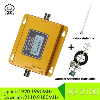 ZQTMAX 3G Repeater Cell Phone Signal Booster 3g network data UMTS Smartphone Signal Amplifier 2100 with Yagi antenna and cable 
ZQTMAX 3G Repeater Cell Phone Signal Booster 3g network data UMTS Smartphone Signal Amplifier 2100 with Yagi antenna and cable