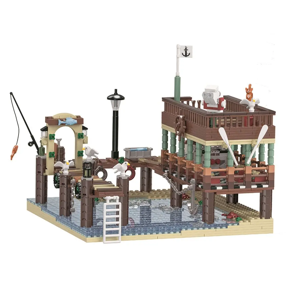MOC City Series 1394Pcs Small Particle 3D Street View Fish House Pier Building Blocks DIY Assembly Construction Kit For Fun
MOC City Series 1394Pcs Small Particle 3D Street View Fish House Pier Building Blocks DIY Assembly Construction Kit For Fun