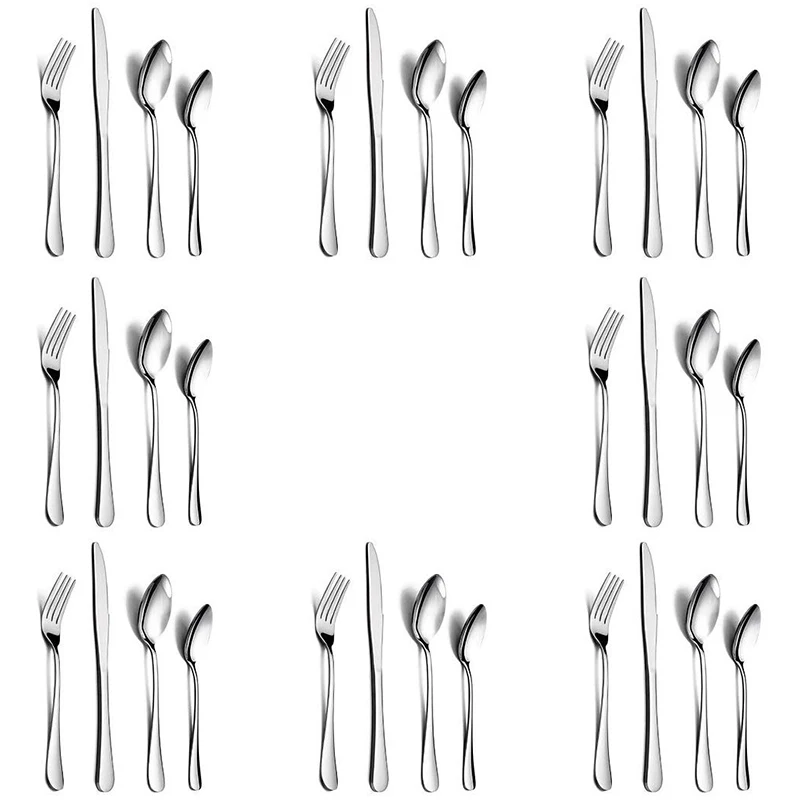 Cutlery Set, 32-Piece Stainless Steel Flatware Sets, Include Knife/Spoon/Fork, Mirror Polished Dinnerware, Dishwasher Safe - Ser
Cutlery Set, 32-Piece Stainless Steel Flatware Sets, Include Knife/Spoon/Fork, Mirror Polished Dinnerware, Dishwasher Safe - Ser