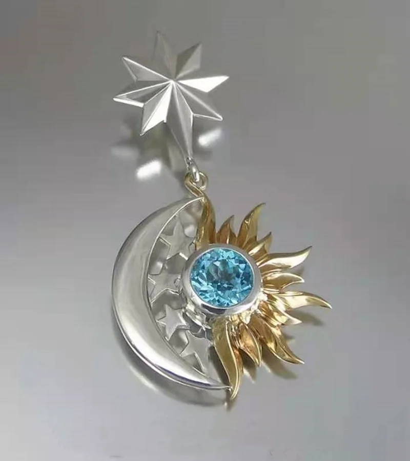 2023 Sun And Moon Connection Modeling Inlaid Blue Zircon Gothic Couple Pendants Womens Pendants Cute Jewelry Bijouterie Female
2023 Sun And Moon Connection Modeling Inlaid Blue Zircon Gothic Couple Pendants Womens Pendants Cute Jewelry Bijouterie Female