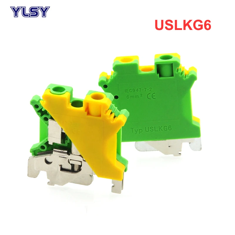 2Pcs Ground Terminal Blocks USLKG6 DIN Rail Screw Terminal Blocks UK-6N Yellow Green Earthing Morsettiera Wire Connector 6mm2
2Pcs Ground Terminal Blocks USLKG6 DIN Rail Screw Terminal Blocks UK-6N Yellow Green Earthing Morsettiera Wire Connector 6mm2