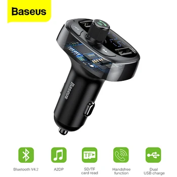 Baseus FM Transmitter Bluetooth Aux Car Charger Kit Handsfree MP3 Player FM Modulator 3.4A Dual USB Fast Mobile Phone Chargers
Baseus FM Transmitter Bluetooth Aux Car Charger Kit Handsfree MP3 Player FM Modulator 3.4A Dual USB Fast Mobile Phone Chargers