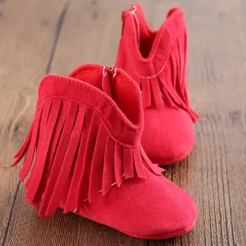 Infant Baby Shoes Soft Soled Anti-slip Baby Booties Girl Boy Kids Solid Fringe Shoes Footwear For Newborn First Walkers Boots
Infant Baby Shoes Soft Soled Anti-slip Baby Booties Girl Boy Kids Solid Fringe Shoes Footwear For Newborn First Walkers Boots