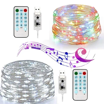 Fairy String Lights USB 50/100 LED Sound Activated Ambiance Light with Remote Control for Xmas Tree Holiday Party string lights
Fairy String Lights USB 50/100 LED Sound Activated Ambiance Light with Remote Control for Xmas Tree Holiday Party string lights