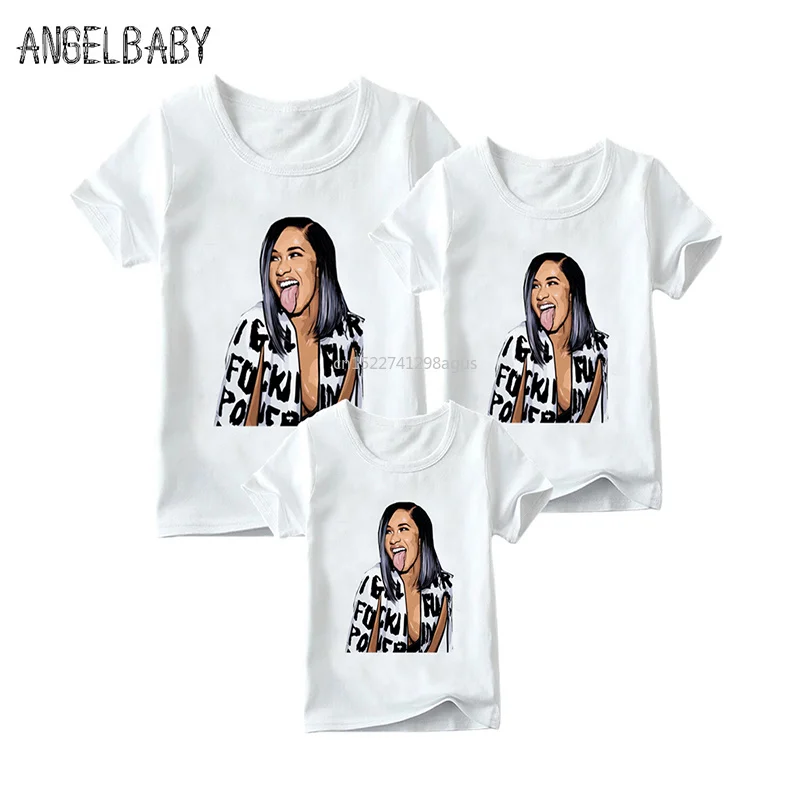 Matching Family Outfits Hip Hop Rapper Cardi B Print Boys Girls T-shirt Mother and Daughter Clothes Kids&Man&Woman Funny Tshirt
Matching Family Outfits Hip Hop Rapper Cardi B Print Boys Girls T-shirt Mother and Daughter Clothes Kids&Man&Woman Funny Tshirt