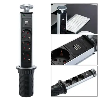 1Pcs Socket Durable Aluminum Alloy Utility Retractable Portative Pop Up USB Socket for Office Table Kitchen Black
1Pcs Socket Durable Aluminum Alloy Utility Retractable Portative Pop Up USB Socket for Office Table Kitchen Black