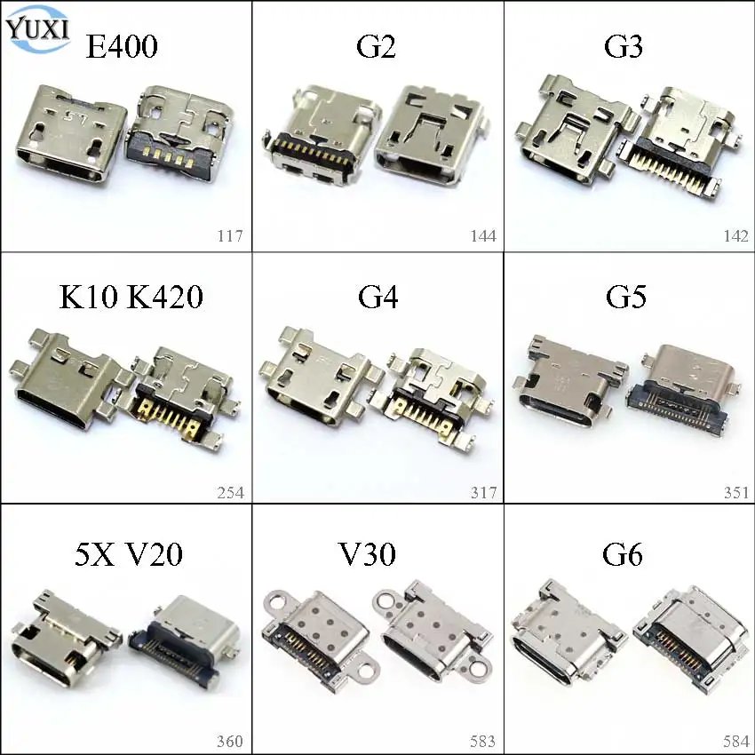 

1pc For LG E400 G2 G3 G4 K10 K420 V10 V20 V30 G5 H868 G6 Neuxs 4 5X Micro USB Charging Dock Connector Charge Port Socket Jack.