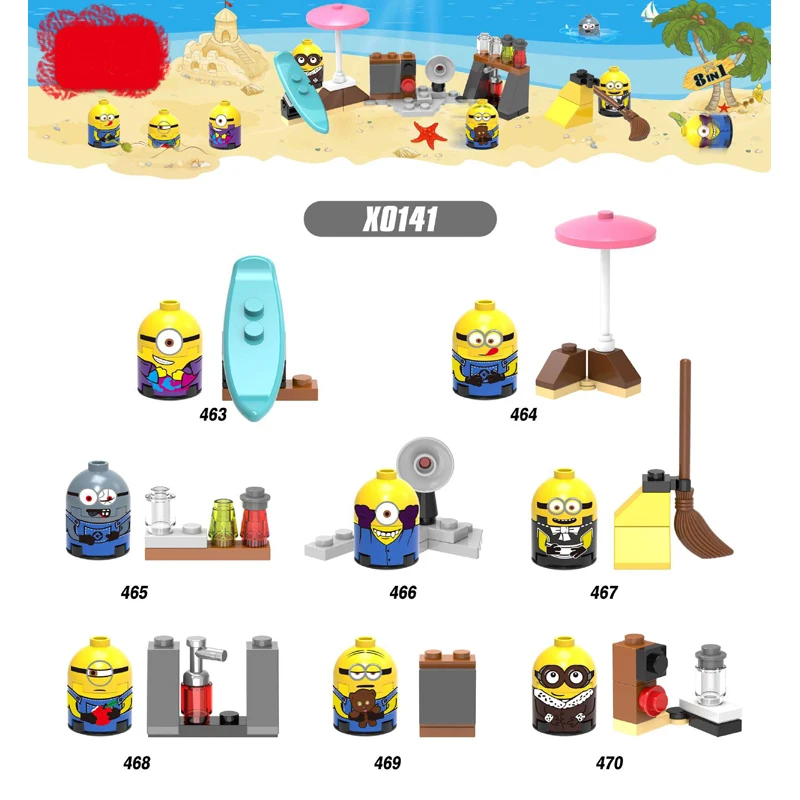 X0141 Model Building Blocks Super Heroes Cartoon Anime Movie New Minions Despicable Me Figures Bricks Dolls Toys for Children
X0141 Model Building Blocks Super Heroes Cartoon Anime Movie New Minions Despicable Me Figures Bricks Dolls Toys for Children