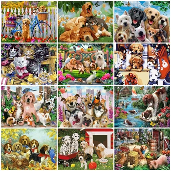 AZQSD Adult Oil Painting By Numbers Dog DIY Unframe Handicraft Acrylic Paint Coloring By Numbers Kits Animal Handpainted Gift
AZQSD Adult Oil Painting By Numbers Dog DIY Unframe Handicraft Acrylic Paint Coloring By Numbers Kits Animal Handpainted Gift