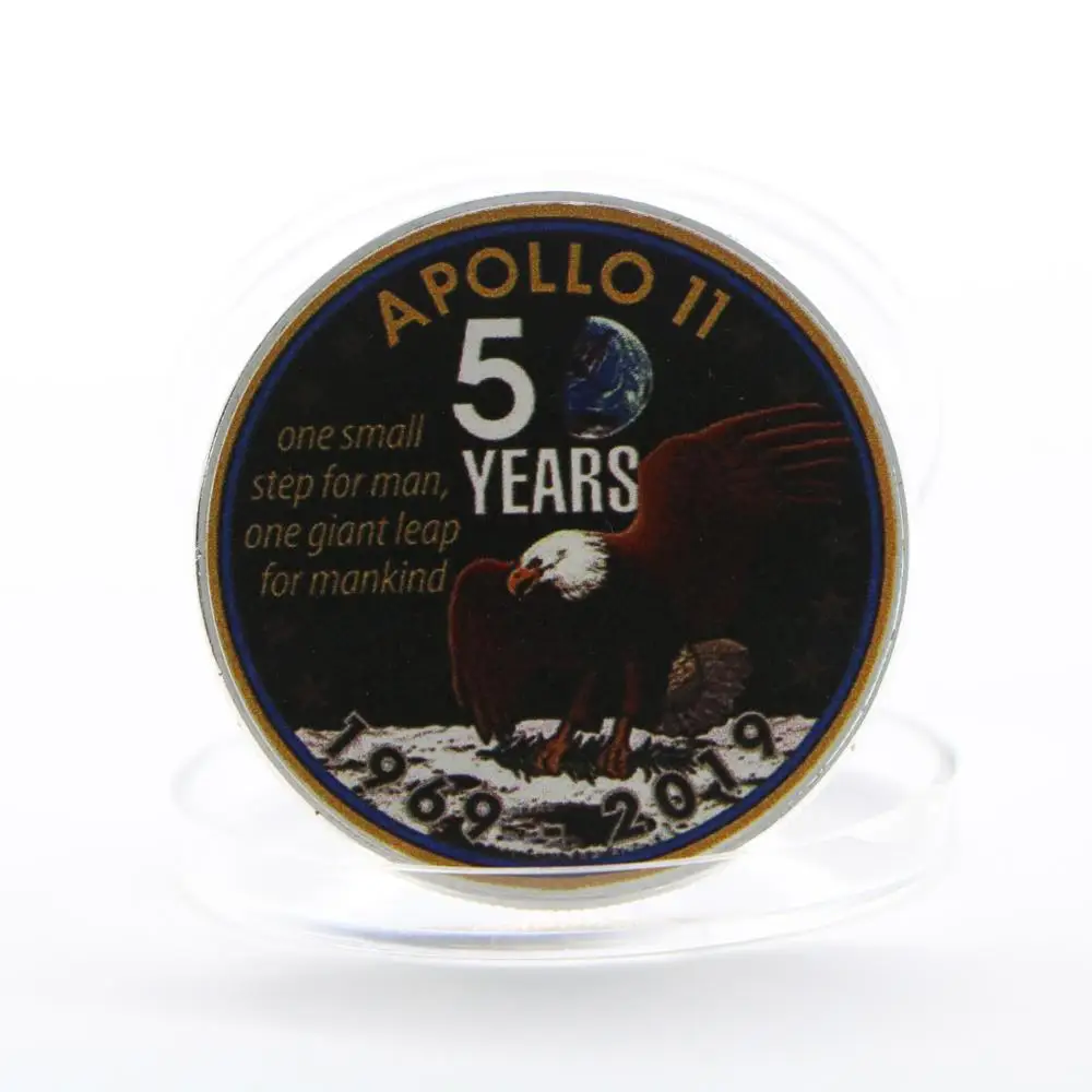 Apollo Silver Plated Coin 50th Anniversary Commemorative Coins US Space Astronauts on the Moon Liberty Footprint Collection
Apollo Silver Plated Coin 50th Anniversary Commemorative Coins US Space Astronauts on the Moon Liberty Footprint Collection