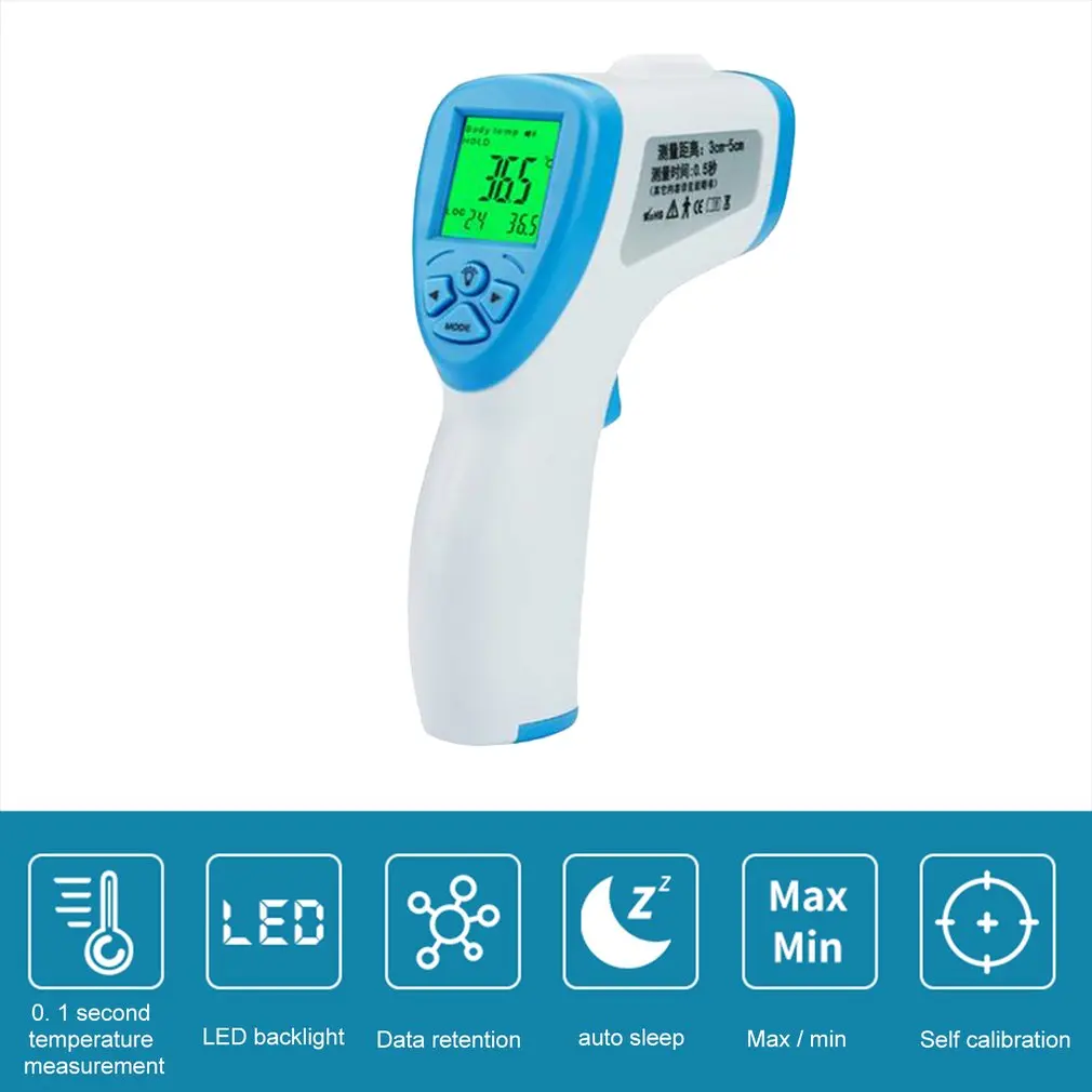 Muti-fuction Digital LCD Body Measurement Body Forehead Infrared Thermometer Temperature Thermometer Non Contact for kids adults
Muti-fuction Digital LCD Body Measurement Body Forehead Infrared Thermometer Temperature Thermometer Non Contact for kids adults