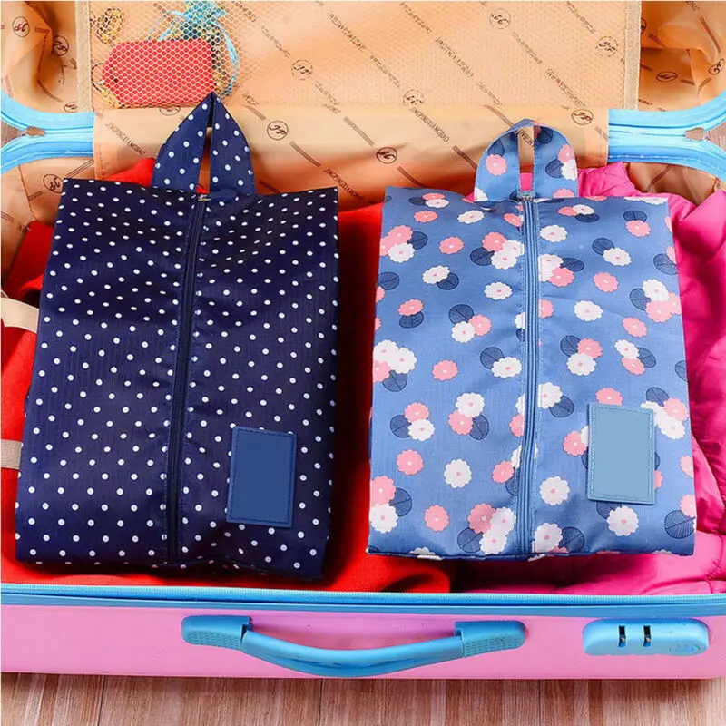Multi-colored Portable Waterproof Shoe Bag Travel Folding Storage Organizer Zipper Toiletry Makeup Pouch | Дом и сад