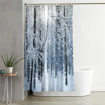 Bathroom Decor Ice and snow Shower Curtain Landscape 100% Polyester Toilet Curtain For Bath With 12 Hooks
Bathroom Decor Ice and snow Shower Curtain Landscape 100% Polyester Toilet Curtain For Bath With 12 Hooks
