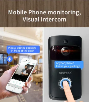 Doorbell Alarm Remote Control Phone Baby Monitor Night Vision Safely Wireless Wifi Video Door Phone Home Security Camera
Doorbell Alarm Remote Control Phone Baby Monitor Night Vision Safely Wireless Wifi Video Door Phone Home Security Camera