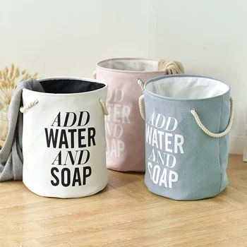 European-Style Simple Letters Cotton And Linen Folding Laundry Basket Storage Basket Bucket With Handle
European-Style Simple Letters Cotton And Linen Folding Laundry Basket Storage Basket Bucket With Handle