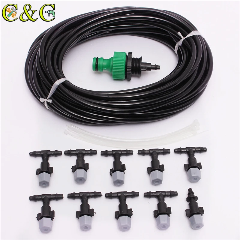 1 Set 10m 33ft Gardening Plant Micro Drip Fog Nozzles Irrigation System Patio Atomization Micro hose Spray Sprinkler Cooling Kit
1 Set 10m 33ft Gardening Plant Micro Drip Fog Nozzles Irrigation System Patio Atomization Micro hose Spray Sprinkler Cooling Kit
