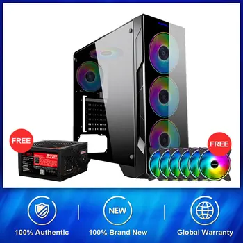 BUBALUS Glass Panel Case WIth V400 Desktop Computer Mainframe Power Supply Set Rated 300W Side Penetration/Support ATX/USB3.0
BUBALUS Glass Panel Case WIth V400 Desktop Computer Mainframe Power Supply Set Rated 300W Side Penetration/Support ATX/USB3.0