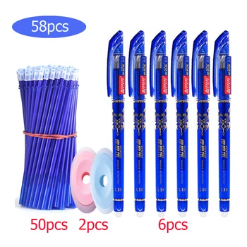 Erasable Gel Pen Set Washable Handle 0.5mm Blue Black Ink Writing Gel Pens for School Office Stationery Supplies Exam Spare
Erasable Gel Pen Set Washable Handle 0.5mm Blue Black Ink Writing Gel Pens for School Office Stationery Supplies Exam Spare