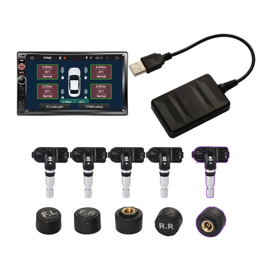 For Android TPMS Car Radio DVD Player Tire Pressure Monitoring System Spare Tyre Internal External Sensor USB TMPS
For Android TPMS Car Radio DVD Player Tire Pressure Monitoring System Spare Tyre Internal External Sensor USB TMPS