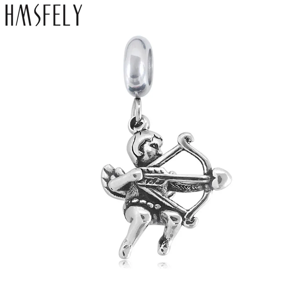 

HMSFELY 316L Stainless Steel Cupid Pendant For DIY Bracelet Necklace Jewelry Making Accessories Bracelets Arrow of Love Tags
