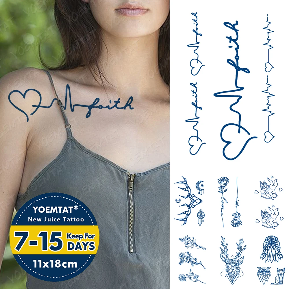 Juice Lasting Waterproof Temporary Tattoo Sticker Heartbeat Wave Water Transfer Flash Tatoo Extract Blue Ink Body Art Fake Tatto
Juice Lasting Waterproof Temporary Tattoo Sticker Heartbeat Wave Water Transfer Flash Tatoo Extract Blue Ink Body Art Fake Tatto