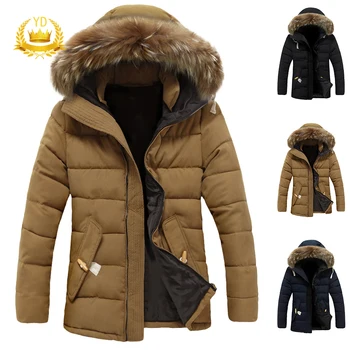 Men's Solid Jacket 2020 New Thick Warm Coat Long Hooded Jacket Fur Collar Windproof Cotton Coat Fashion Men's YDJS 
Men's Solid Jacket 2020 New Thick Warm Coat Long Hooded Jacket Fur Collar Windproof Cotton Coat Fashion Men's YDJS