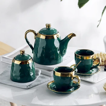 Retro Ceramic Tea Set Dark Green Luxury Teapot Teacup Home Hotel High Capacity Kettle Tea Pot Sets Japanese Simple Teapot Cup
Retro Ceramic Tea Set Dark Green Luxury Teapot Teacup Home Hotel High Capacity Kettle Tea Pot Sets Japanese Simple Teapot Cup