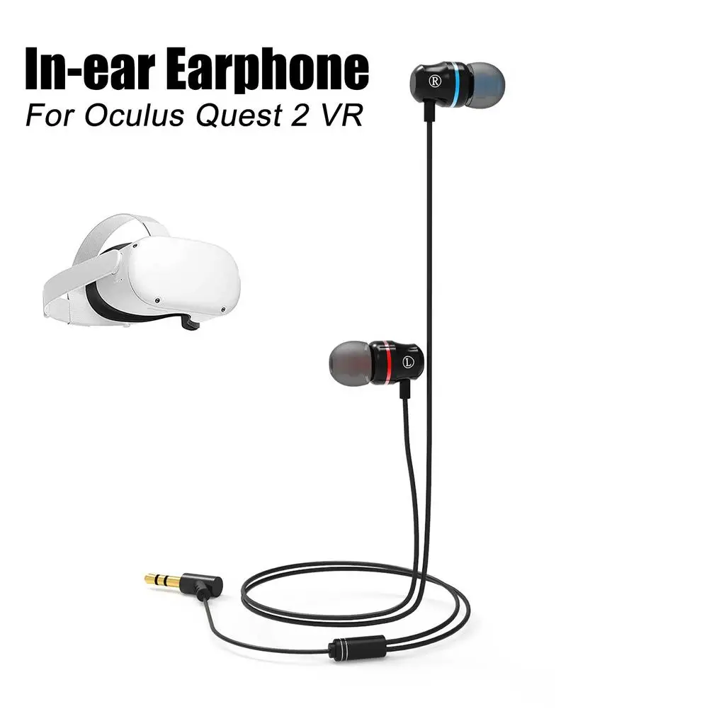 VR Accessories For Oculus Quest 2 VR Headset Replacement In-ear Wired Earphone with Wire Organizer & S/M/L Silicone Earbuds Caps
VR Accessories For Oculus Quest 2 VR Headset Replacement In-ear Wired Earphone with Wire Organizer & S/M/L Silicone Earbuds Caps