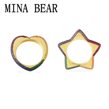 High Quality Dazzling Crystal Rainbow Heart Shaped Sparkling Colorful Crystal Rainbow Star Full Ring Funny Ornaments 
High Quality Dazzling Crystal Rainbow Heart Shaped Sparkling Colorful Crystal Rainbow Star Full Ring Funny Ornaments