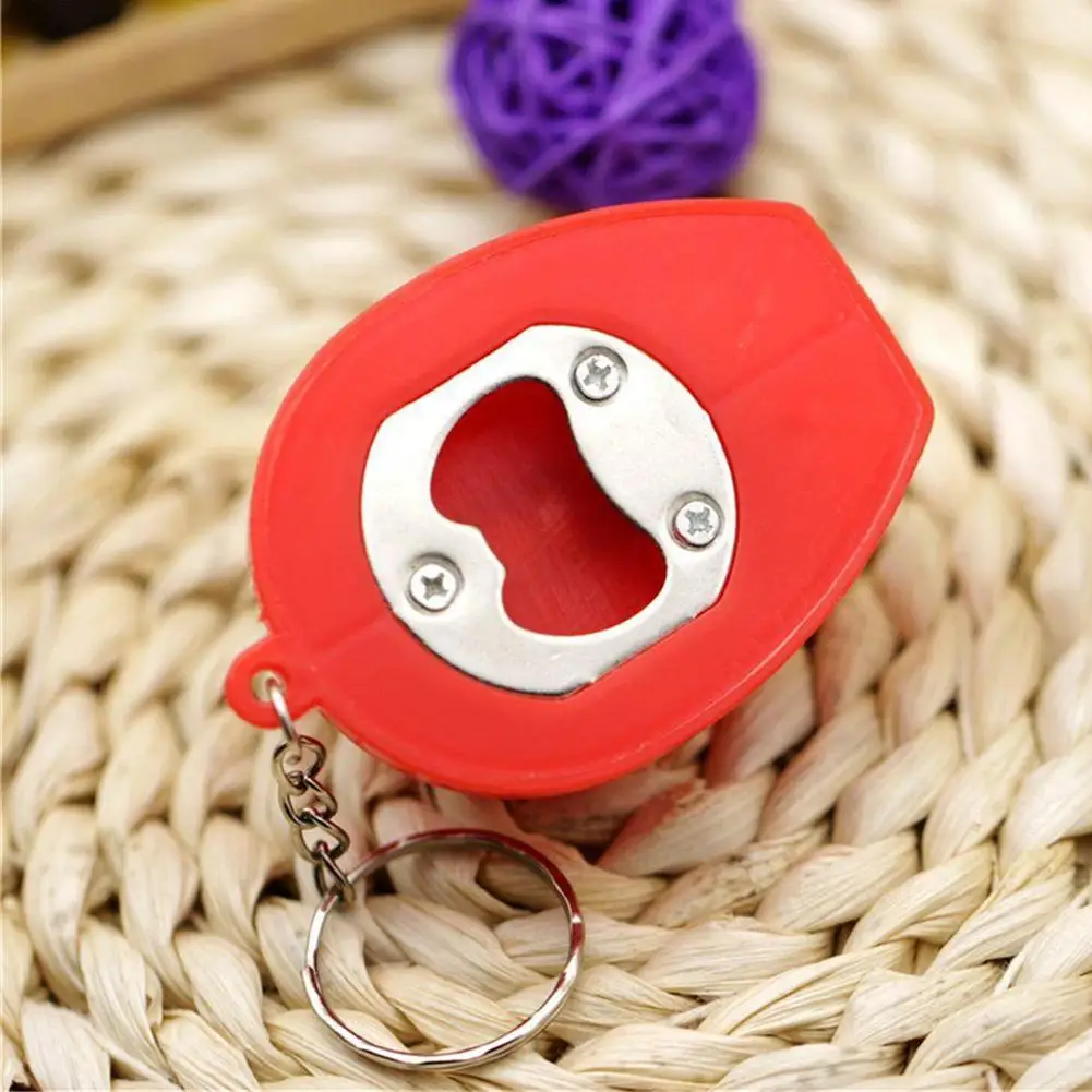 1pc Mini LED Helmet Shape Beer Bottle Opener Tool Gadgets Accessories Cool Ring Keychain Corkscrew 4 Colors