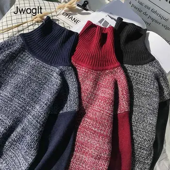 Korean Fashion Mens Turtleneck Sweaters Wool Pullover Men Jumper Casual Patchwork Sweater Fit Knitted Pullovers
Korean Fashion Mens Turtleneck Sweaters Wool Pullover Men Jumper Casual Patchwork Sweater Fit Knitted Pullovers